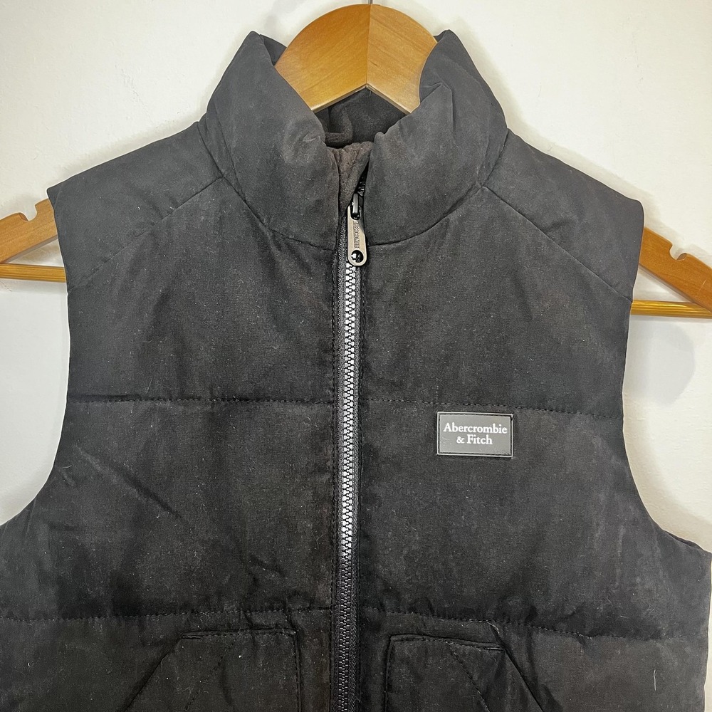 Abercrombie Kids Full Zip Vest Boys 7/8 Puffer Wind Water Resistant Jacket Prep